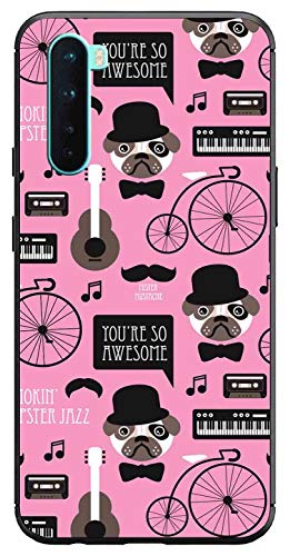 Image of Amazon Brand - Solimo Designer Bicycle Pink Pattern Design Printed Soft & Flexible Hybrid Back Case Mobile Cover for OnePlus Nord