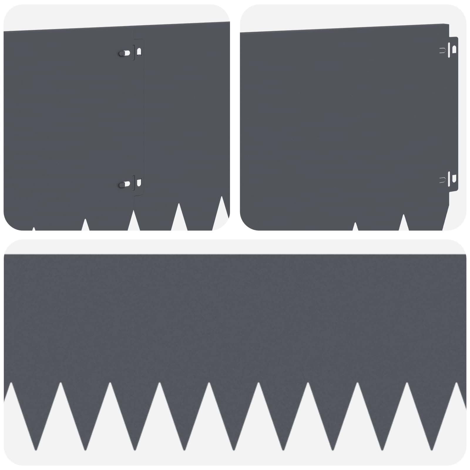 vidaXL Rasenkante 10 STK. 103 x 30 cm Stahl Anthrazit