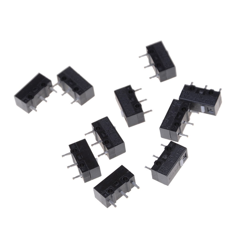 10 Mikroschalter D2FC F K(50M), D2FC F 7N, D2F F 3 7 – Ersatz Für Mausklicks – Langlebig & Präzise Mikroschalter Maus