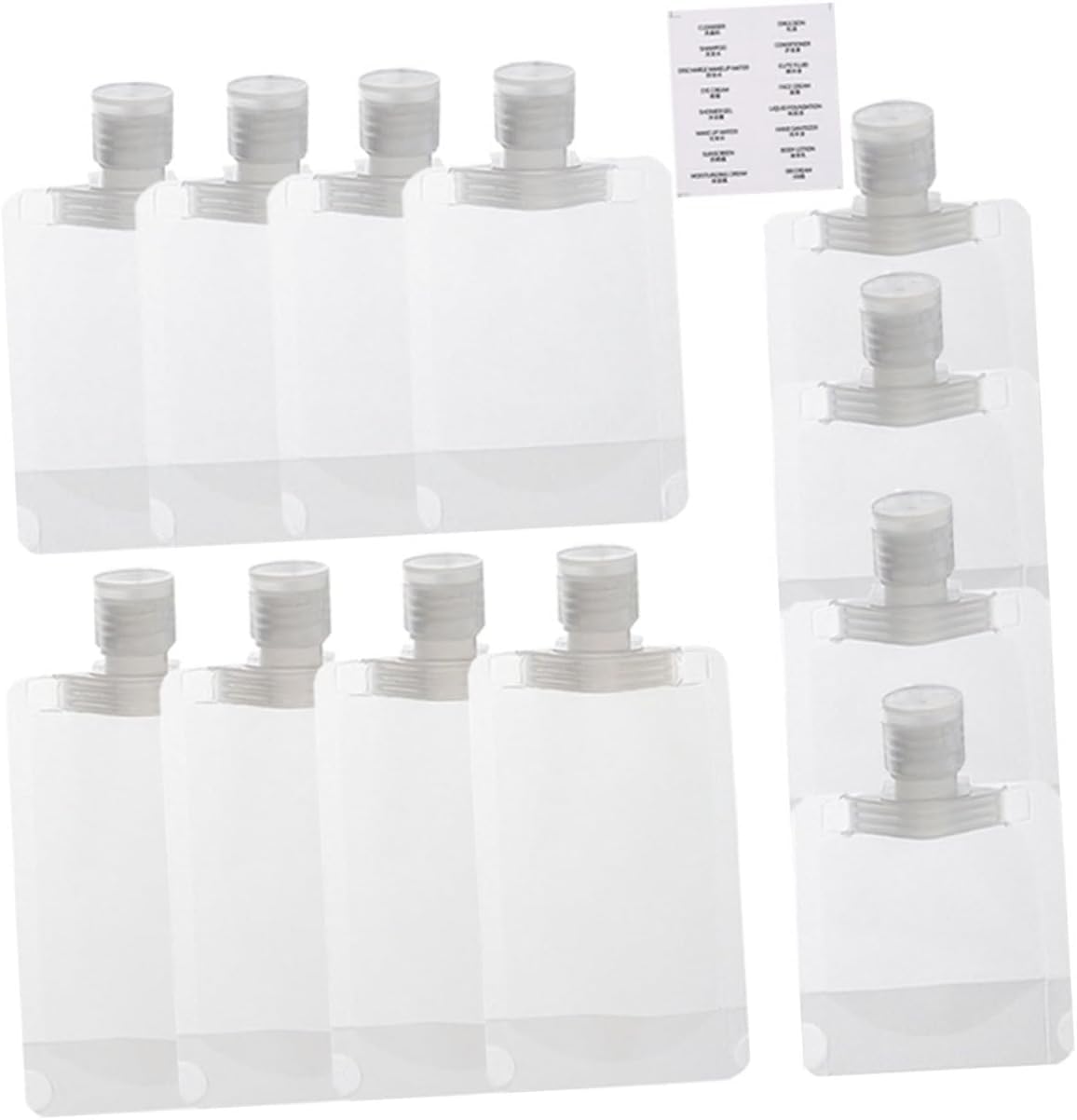 Drink Spout Pouch Travel Packing Bag Stand Up Spout Pouch Disposable for Men Women Kids Transfer to Easy Bottle Drinks Flasks Plastic Liquor Pouch Plastic Clear Foldable Water(1 Set)