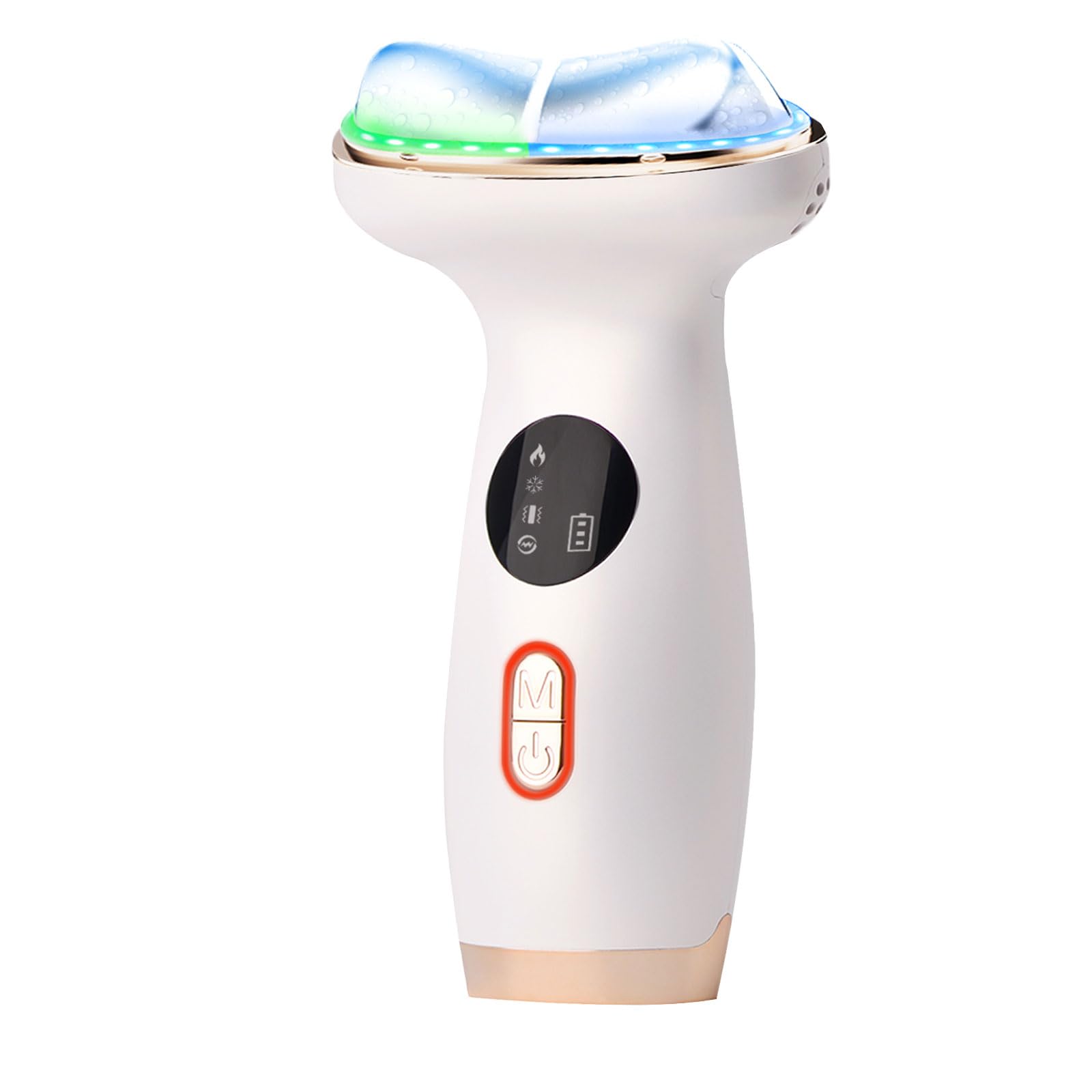 Cold Heat Facial Massager Red Light Therapy for Face Neck Eye Lifting Firming Depuffing,7-in-1 LED Facial Sculptor Skin Care,Cooling Electric gua sha Lift Device Reduce Forehead Frown Smile Line