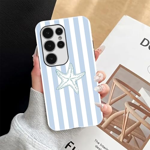 Coque Samsung S25 Ultra rigide premium finitions bleues d'été