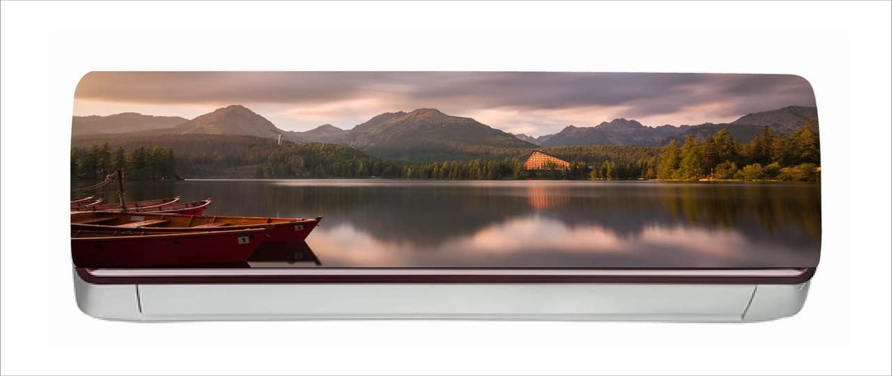 DreamKraft Beautiful Nature with River View AC Sticker (Multicolor PVC Vinyl 30cm x 91cm)