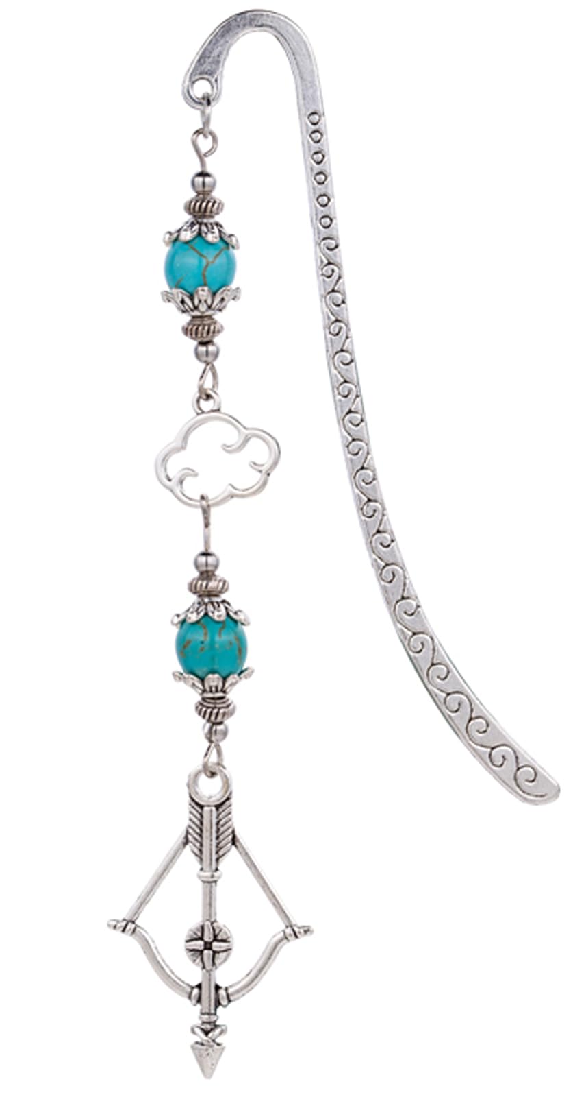 Retro Metal Bookmark for Bookish Gifts Wing Mask Bow and Arrow Charms Book Mark for Book Lover Gifts for Women Men (Bow and Arrow)