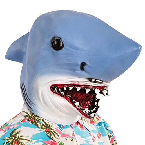 Carnival Toys 1405  Masque Latex Requins, Bleu/Blanc