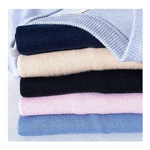 Men's Pullover Sweaters V-Neck Slim Fit Knitted Jumpers Casual Long Sleeve Solid Sweater4