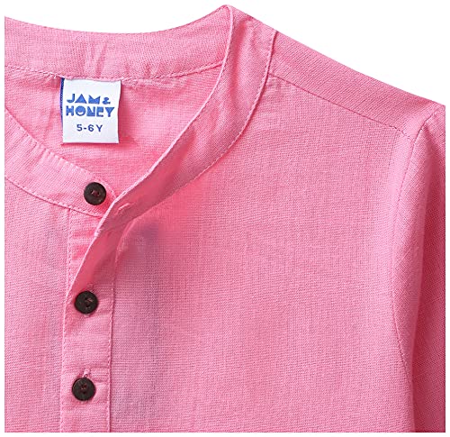Image of Amazon Brand - Jam & Honey Cotton Boy Festive Printed Kurta And Pyjama Set Which Is Both Comfortable And Stylish
