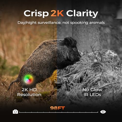 4G LTE Cellular Trail Cameras, 360° View Live Streaming Game Camera Built-in SIM Card with PIR Motion Activated, 2K Night Vision, No WiFi Needed IP65 Solar Security Camera Camo Print-2 Pack - Image 6