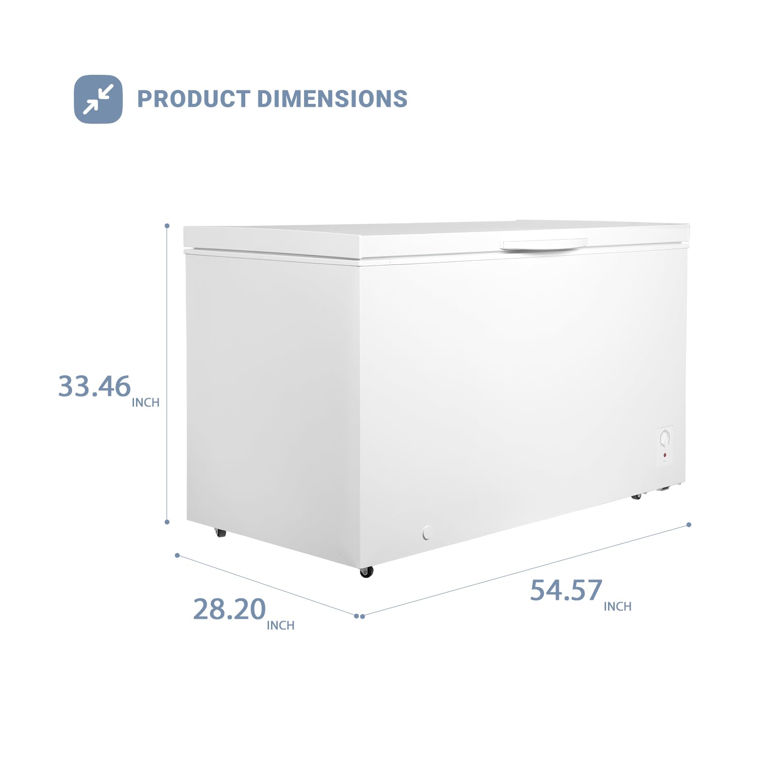Techomey Chest Freezer 18 Cu Ft, Deep Freezer With 7 Level Adjustable Thermostat, Large Capacity Chest Freezer For Garage, Basement, Restaurants, White on Fridge.com - View 4