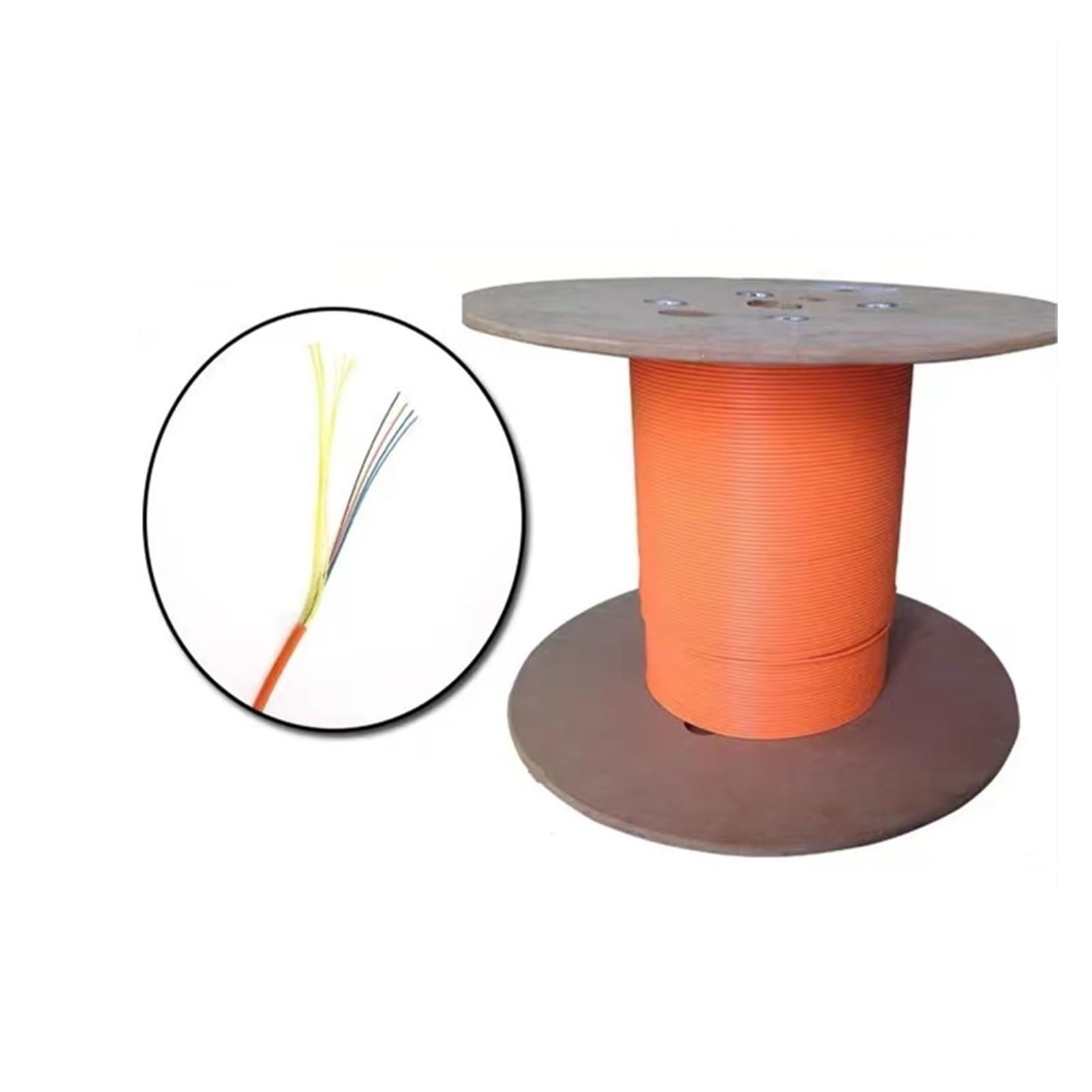 Câble à Fibre Optique 100mtr 4/6 cœurs, 62.5/125um 50/125um OM1 OM2, câble d'intérieur multimode MM Flexible 4 cœurs 6C(4-Core 62.5-125um)