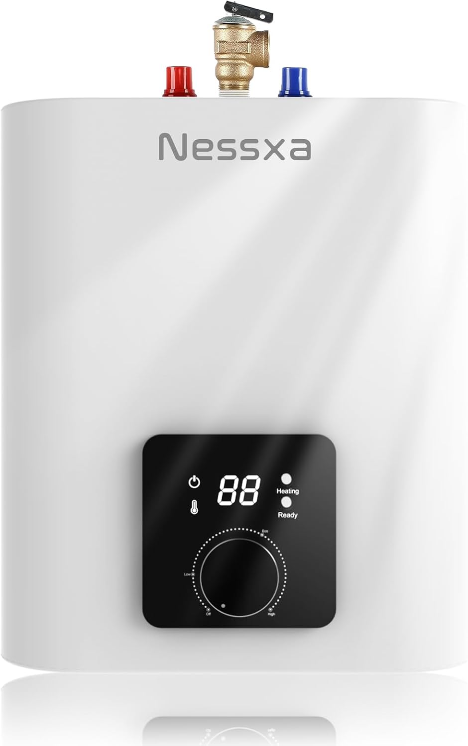 1.6 Gallon Electric Mini Tank Water Heater, 110V 1500W Instant Hot Water Heater, Compact Electric Storage Water Heater, Point of Use On Demand Under Sink Water Heater for Home Kichen Bathroom