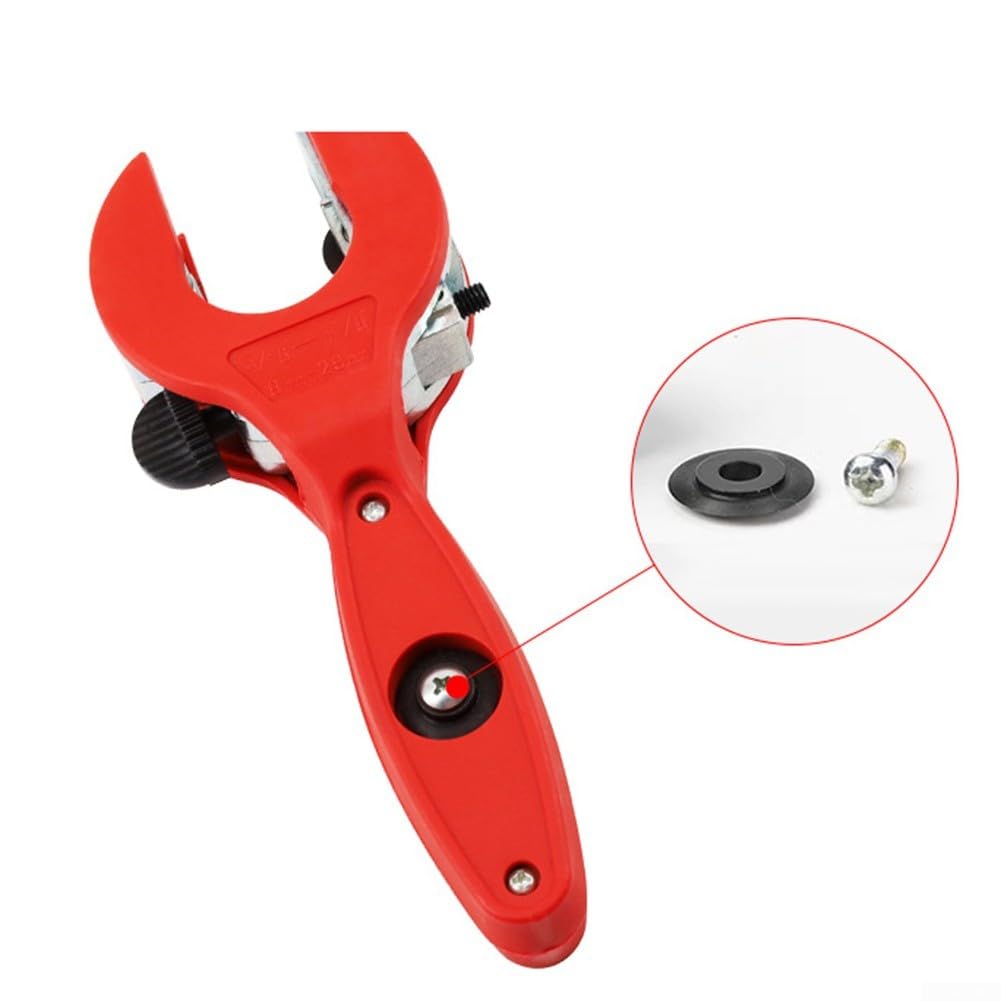 CT-115 Ratchet Tube Pipe Cutter, 8-29mm Ratchet Copper Pipe Cutter, One Hand Fast Pipe Cutting Tool For Stainless Steel Copper Aluminium Plastic Pvc Pipe(Red)