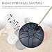 Mini Steel Tongue Drum Rain Chime - 3 Inch, 6 Notes, Waterproof, Navy Blue