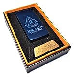 USB Lighter - Personalized Engraved Gift - Rechargeable Plasma Double arc Lighter Gift - Wedding Present (Silver)
