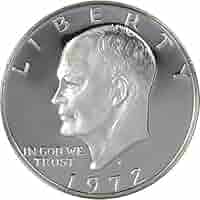 1971,72年 アメリカ銀貨　Blue Ike 1971 Silver Eisenhower - 