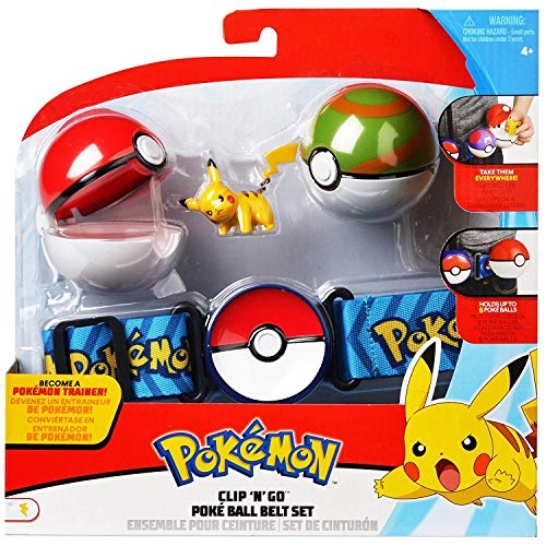 Pokémon Conjunto de Ação Cinto Porta Pokebola Pikachu DTC