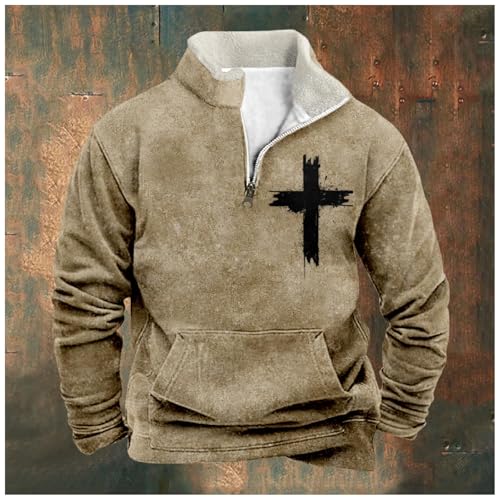 Western Sweatshirts For Men Cool Lightweight Novlety Long Sleeve Half Zip Pullover Mens Christian Hoodies2
