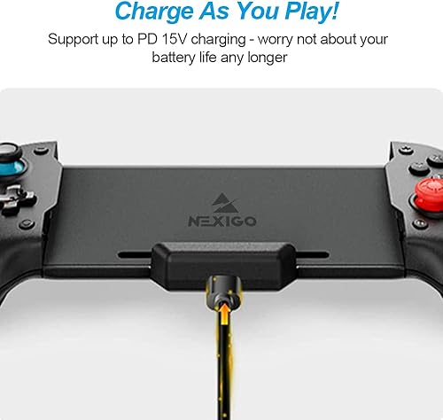 Miniatura 6 de NexiGo Controlador de interruptor para modo de mano controlador ergonómico para Nintendo Switch con giroscopio de 6 ejes vibración de motor dual