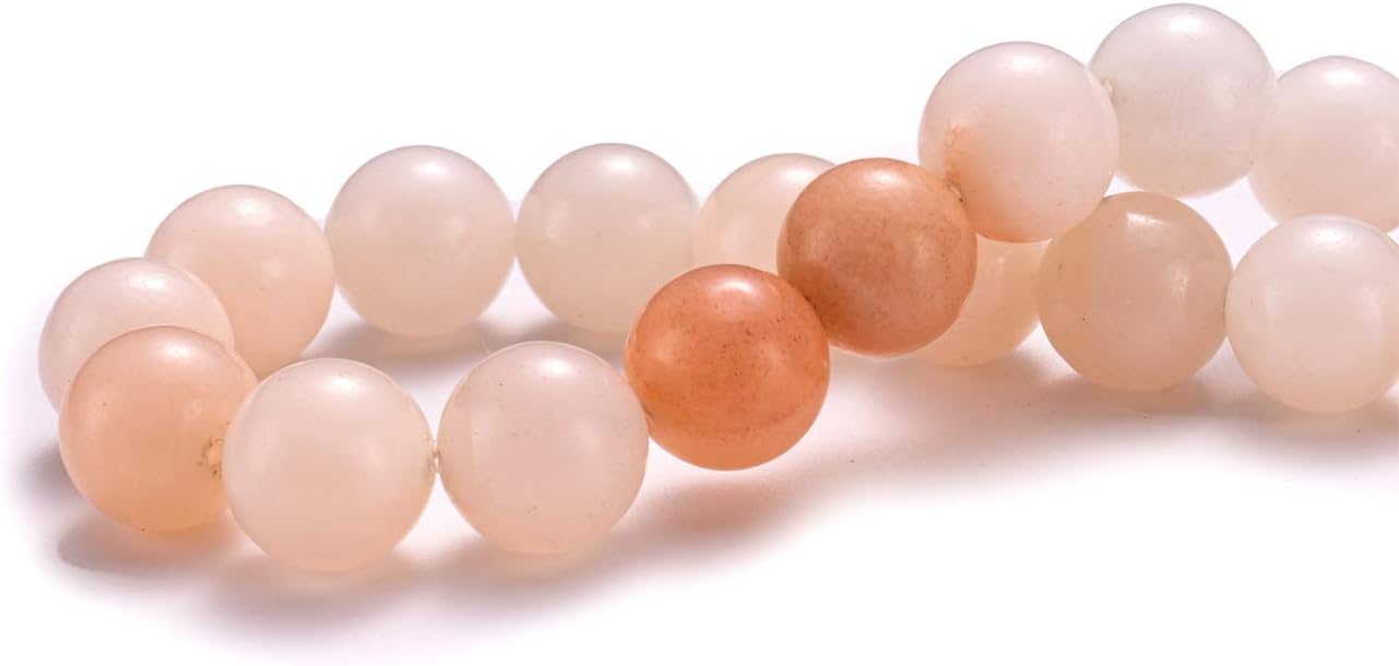 BEADIA Natural Pink Aventurine Jade Stone Round Loose Semi Gemstone Beads for Jewelry Making 6MM 61PCS Pink Aventurine 6mm