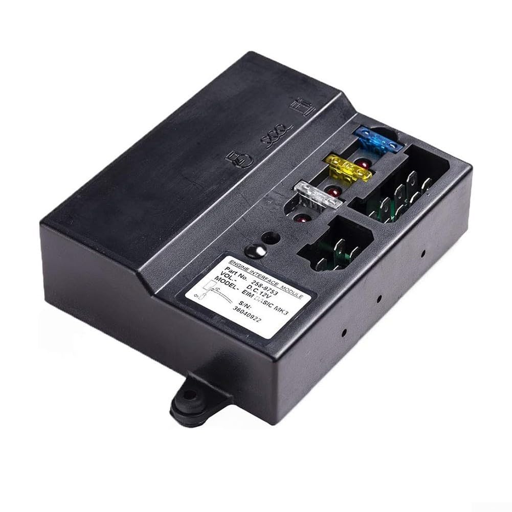 Módulo de interfaz del motor 12v Controlador de control de generador Eim258 9753 Compatible con 917 422 630 464 para relé de protección y sistema Avr Color negro
