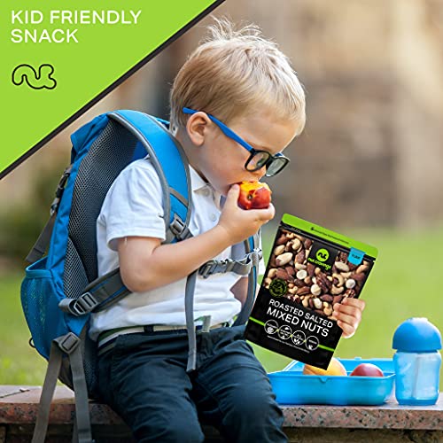 Raw Brazil Nuts + Roasted Salted Mixed Nuts 32.Oz 2 Pack Bundle #TOP6