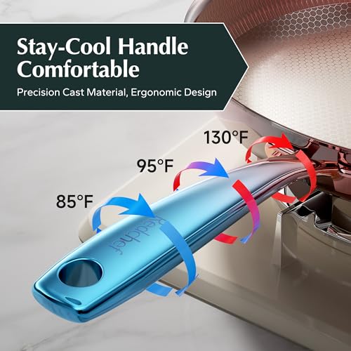 Redchef Non Stick Frying Pans, Hybrid 10 Inch Ceramic Frying Pan, Nonstick Skillet With Stay-Cool Handle thumb #3