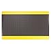Antifatigue Mat, Black, YllwBrdr, 3ftx75ft