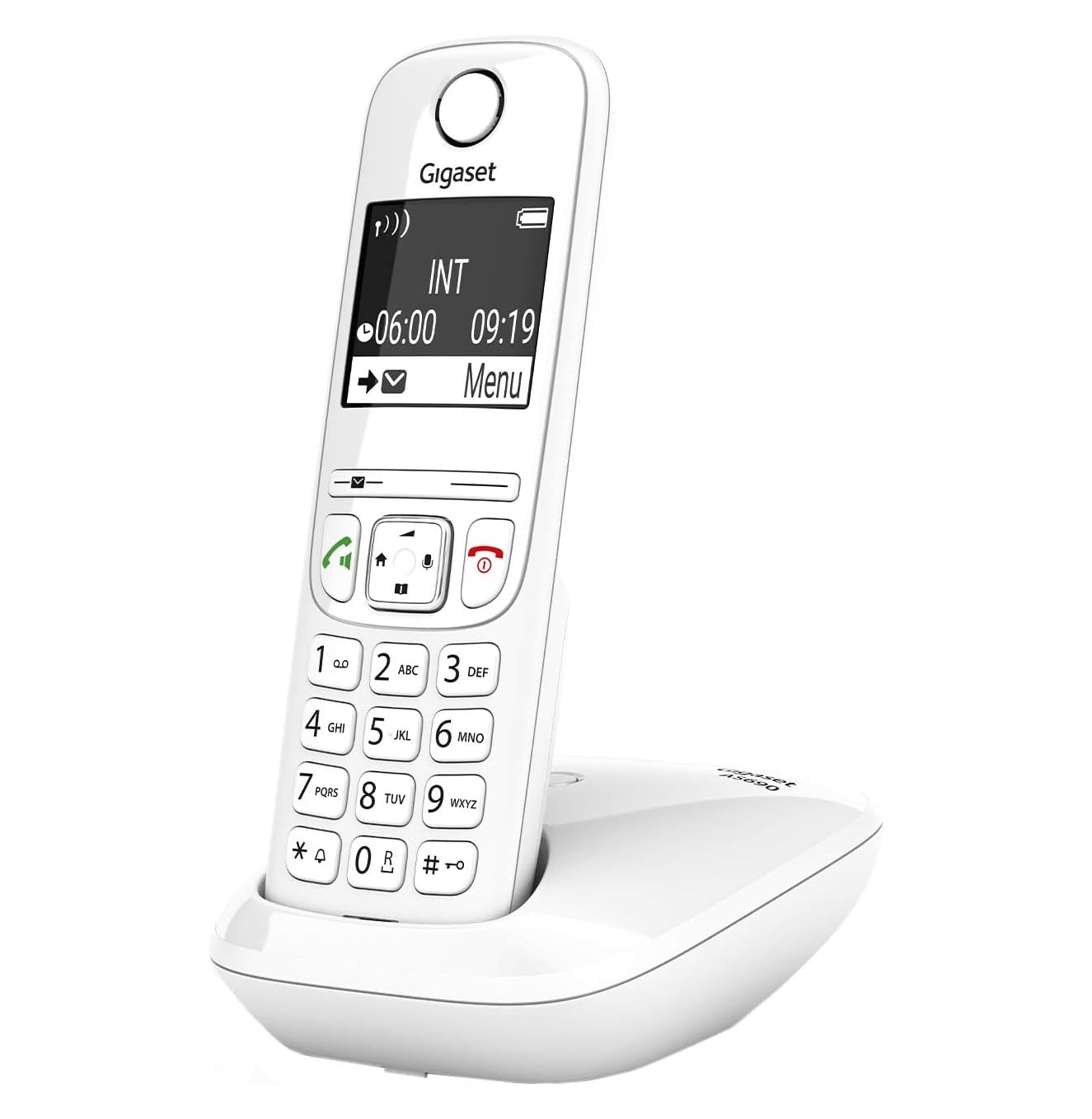 Gigaset AS690 - Schnurloses DECT-Telefon - großes, kontrastreiches Display - brillante Audioqualität - einstellbare Klangprofile, Freisprechfunktion - Anrufschutz, weiß [Deutsche Version] – Amazon Angebot