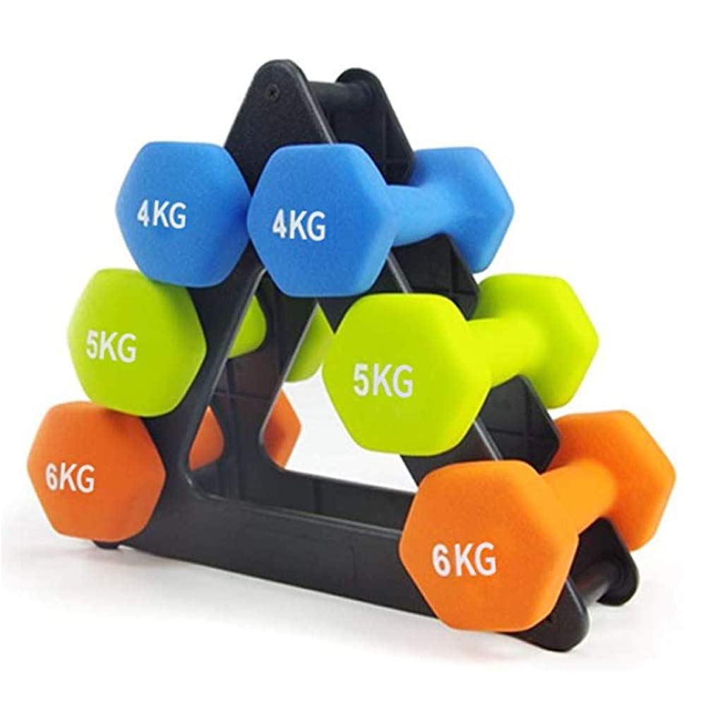 AKT Mancuernas Hex de Neopreno Conjunto (1 Par) - 0.5kg - 5kg Pesas de Entrenamiento Aeróbicos Yoga Entrenamiento de Fuerza Caminar Baile Fitness y Rehabilitación