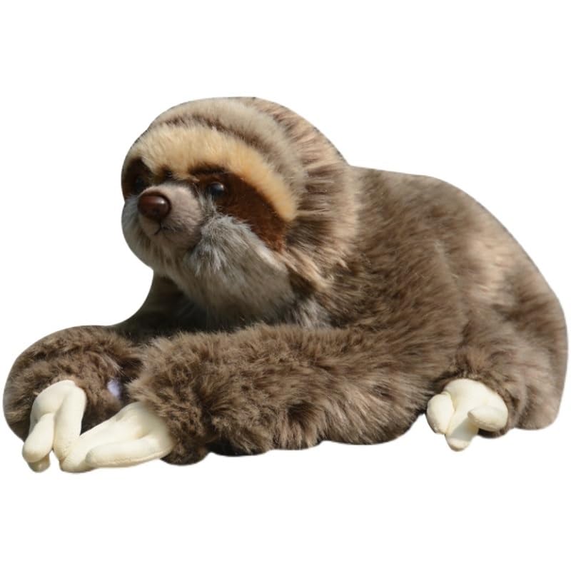 Paresseux à trois doigts en peluche de collection avec fourrure douce haut de gamme
