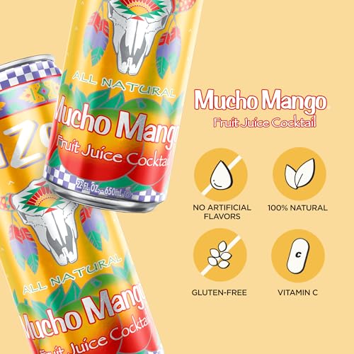 Image of AriZona Mucho Mango | Fruit Juice Cocktail | 22 Fl Oz (12 Pack)