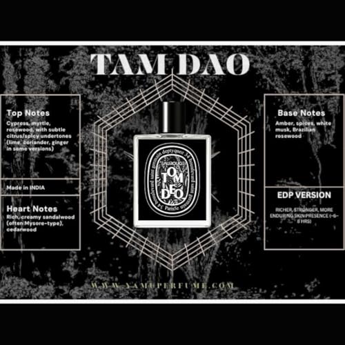 Image of Perfume for Man and Women Inspired by DiptyQue Tam Dao and Dun Icon Mix Perfume S.r.k Signature Eau De Parfum Long Lasting Fragrance for Men, Celebrity Scent for Men (𝐎𝐫𝐢𝐠𝐢𝐧𝐚𝐥 𝐐𝐮𝐚𝐥𝐢𝐭𝐲)