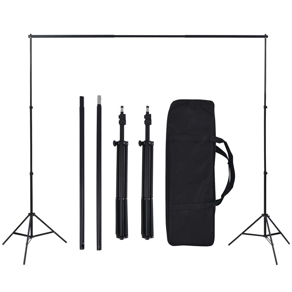 Générique Kit de Studio avec 5 Toiles de Fond colorées et Cadre réglable, Appareils Photo, Photographie, Éclairage & Studio, Supports & Fixations de Studio, Noir, (Poids 4.76KG)