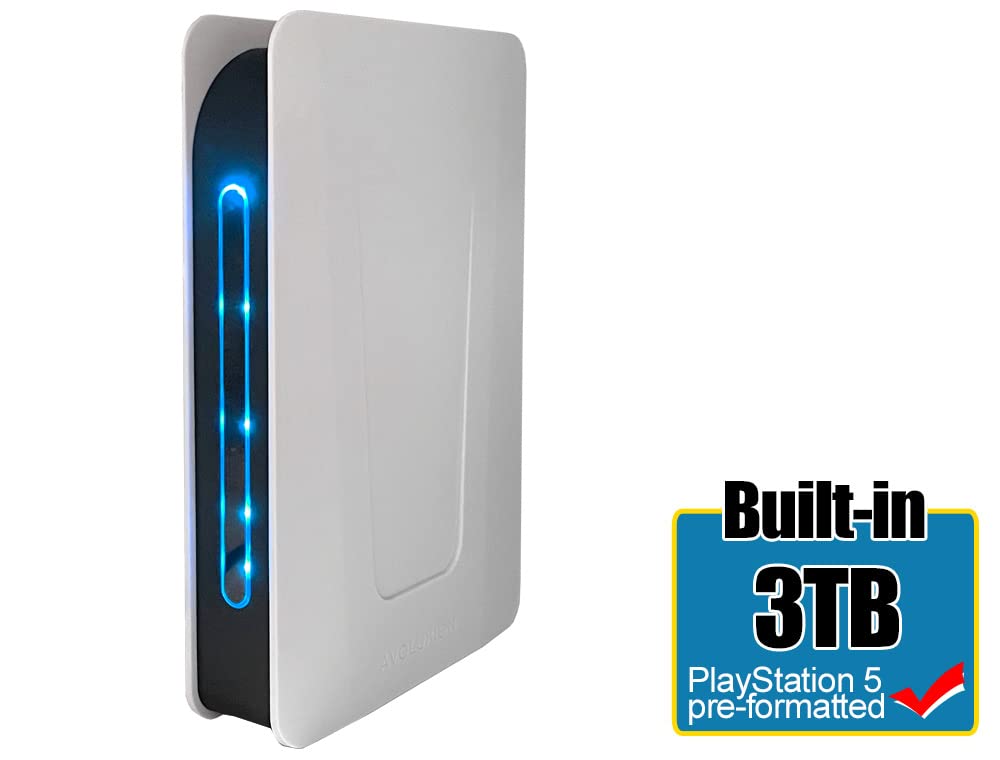 Disco duro externo para juegos serie PRO-T5 de 3 TB USB 3.0 para consola de juegos PS5 (blanco)