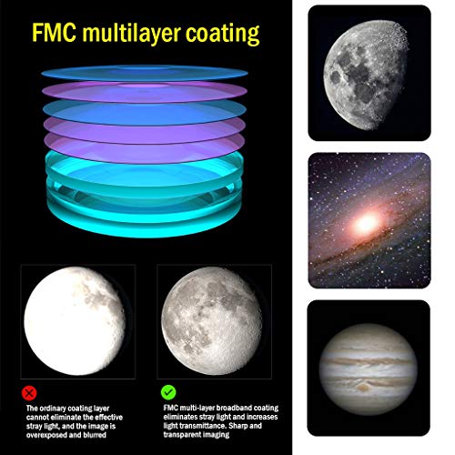 Telescopio refractor 50/600mm con trípode ajustable para niños miniatura 5