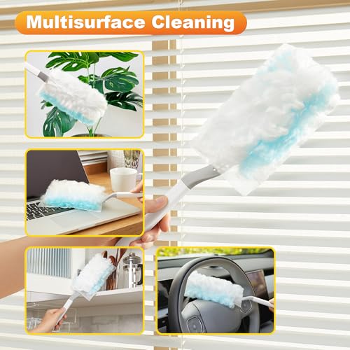 Image of JOYMOOP Disposable Dusters for Cleaning, Heavy Duty Refills, Multi-Surface Dusting Brush for Pet Hair and Home Cleaning - Blue