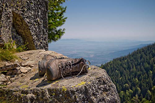 CUBSER 3 Paar extrem reißfeste Schnürsenkel – 5mm, rund, ideal für Wanderschuhe, Trekkingschuhe, Arbeitsschuhe und starke Beanspruchung, mit Schnürsenkel Fixator (160cm, Schwarz-Grau)