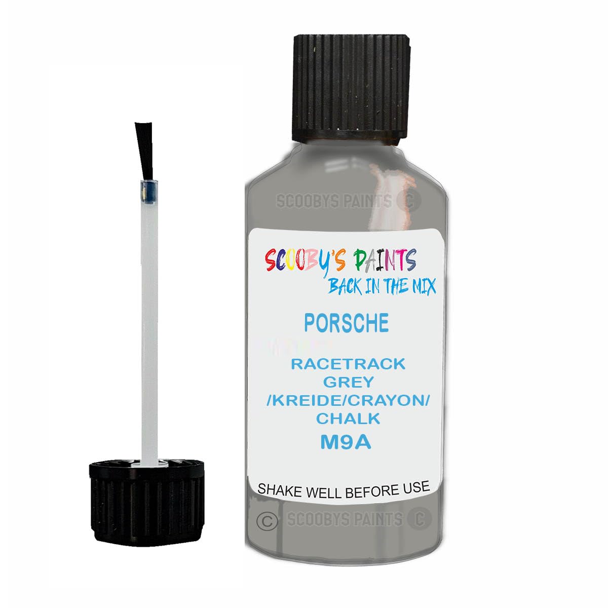 Scoobys Paints Back In The Mix Racetrack Grey /Kreide/Crayon/Chalk Touch Up Paint For Porsche Racetrack Grey/// M9a Non-Metallic