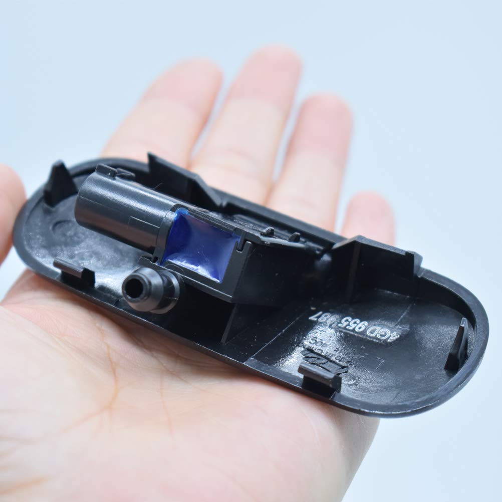 Ugello Lavacristallo, per Audi A1 8X A4 B8 Q3 Q5 Q7 4L TT, 2 Pezzi di Ugelli Lavavetri, per Getto Spray per Tergicristalli, plastica, Nero