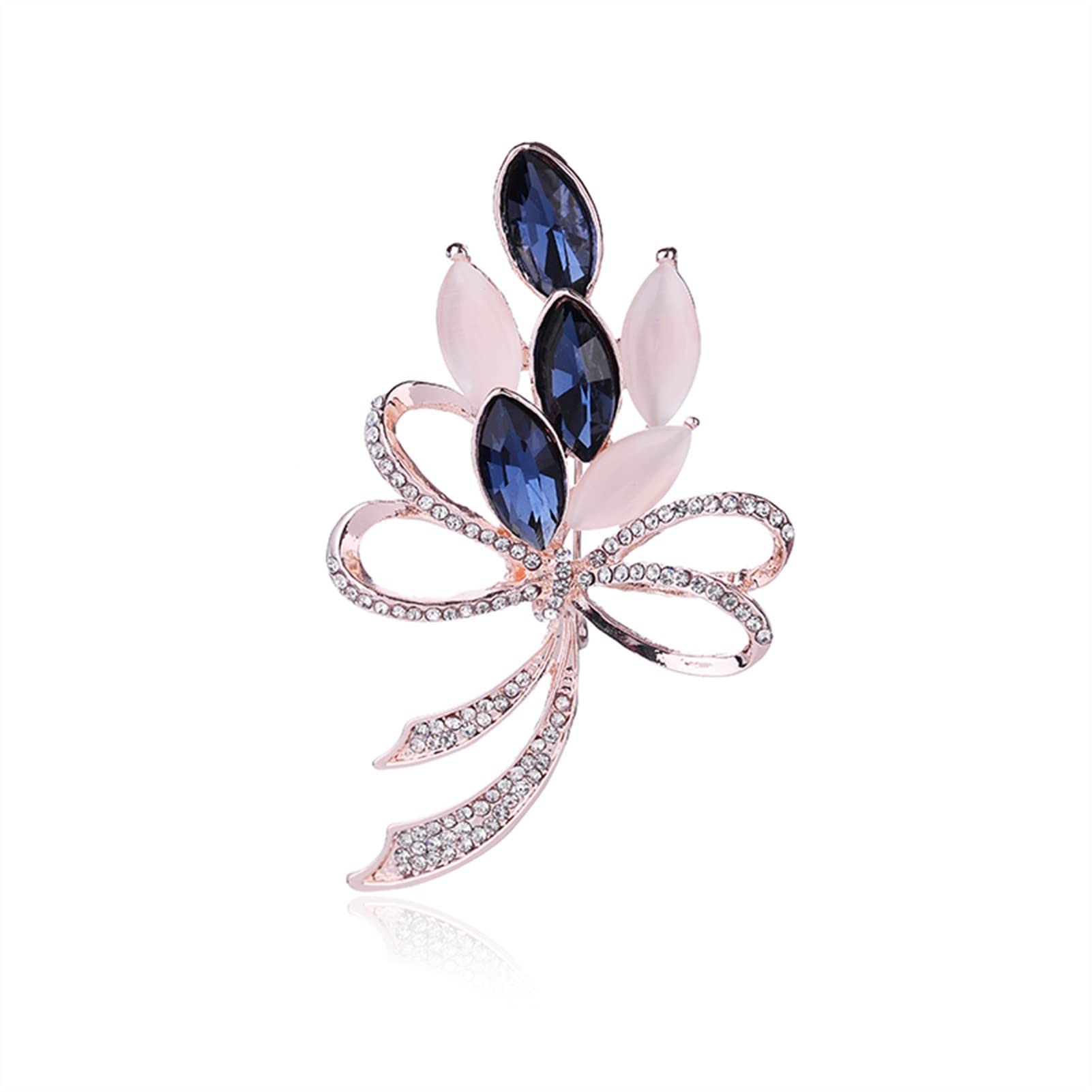 Broche fleur en cristal et strass au design raffiné pour illuminer une veste