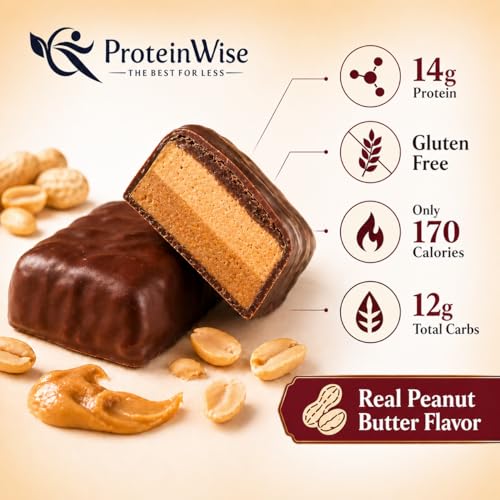 ProteinWise Barras de Proteína, Maní, Sin Gluten miniatura 3