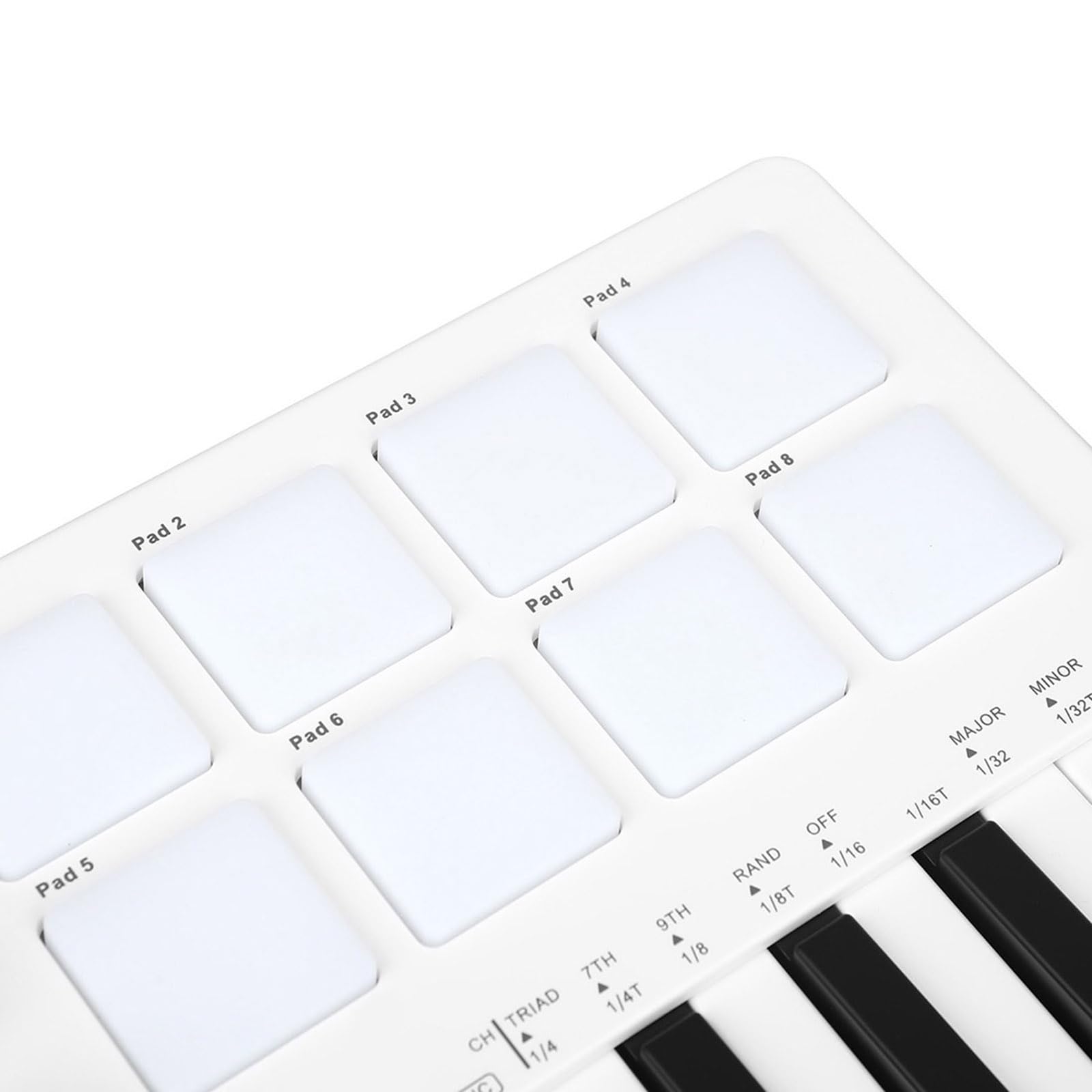 Teclado portátil de 25 teclas con teclas dinámicas y Plug and Play para estudio/viajes, producción de música, teclado USB