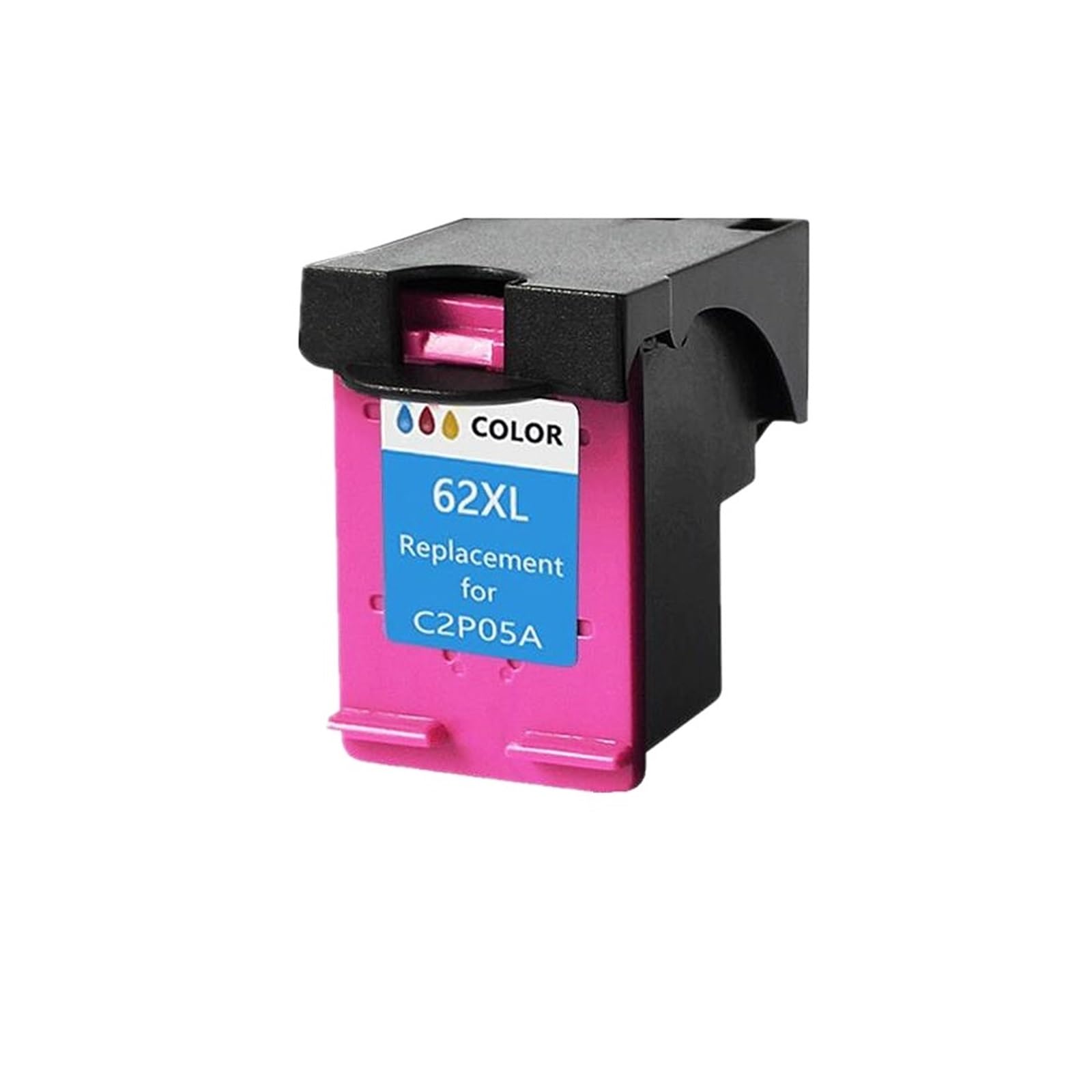 Cartuccia D'inchiostro 62XL, Compatibile Con HP 62 5540, 5640, 7640, 5646, 5541, 5740, 5742, 5745, 200, 250 Stampanti(2 Black)