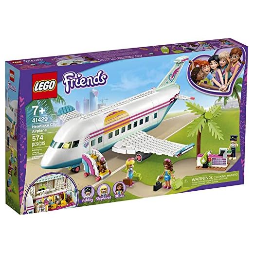LEGO Friends Heartlake City Airplane 41429, Includes LEGO Friends Stephanie and Olivia, and Lots of Fun Airplane Accessories to Spark Fun and Creative Playtimes, New 2020 (574 Pieces)