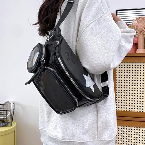 Women Chest Bag Clear Itabag Girls Japanese Styles Crossbody Bag Lovely Waist Bag Purses and Handbags for Pin Display2