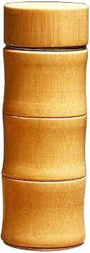 Natural Bamboo Thermos Water Bottle Bamboo Insulated Cup Water Cup Stainless Steel Cup for Men and Women Portable Tea Vacuum Insulated Travel Cup for Parents and Friends Beautiful Gift 420ml 420ml