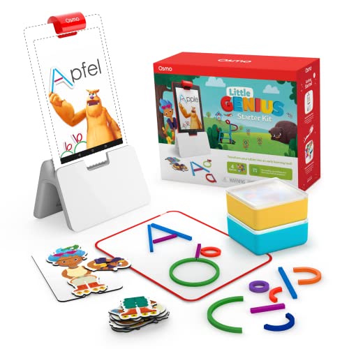 Osmo - Little Genius Starter Kit for Fire Tablet - 4 Educational Learning Games - Preschool Ages - Problem Solving, & Creativity - STEM Toy (Osmo Fire Tablet Base Included - Amazon Exclusive)