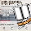 Rorence Stainless Steel Stock Pot, Tri-Ply Base Large Pot Induction Cooking Pot with Lid for All Stoves, Oven & Dishwasher Safe, 8-Quart #2