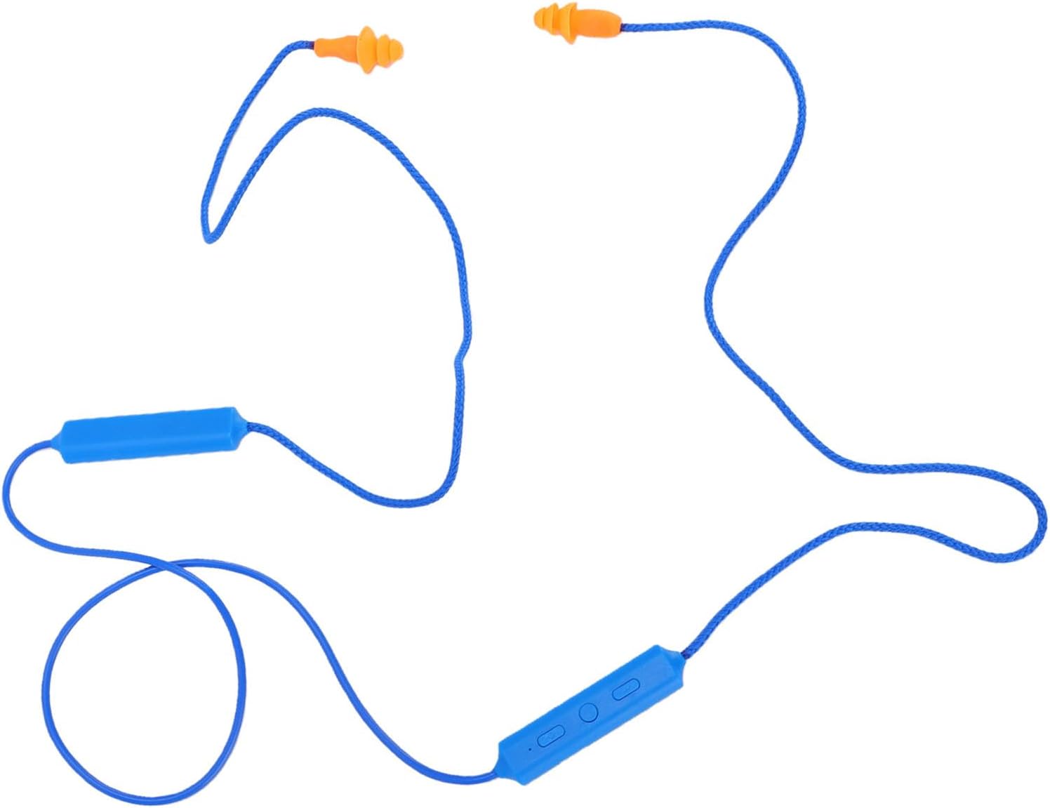 Bluetooth 5.3 Earplug Headphone Noise Cancelling for Industrial Work Wireless Earbuds (Blue Wire)