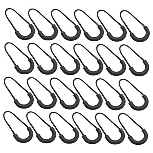 AKOOSY 50 Tiradores De Cremallera Con Cordón Para Uso General Resistentes Para Bolsas Abrigos Etiquetas Bricolaje Plástico Negro